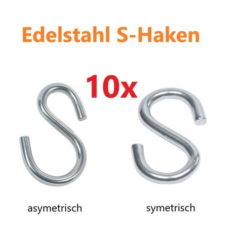 X Set Edelstahl S Haken Asymmetrisch Symmetrisch K Chenhaken