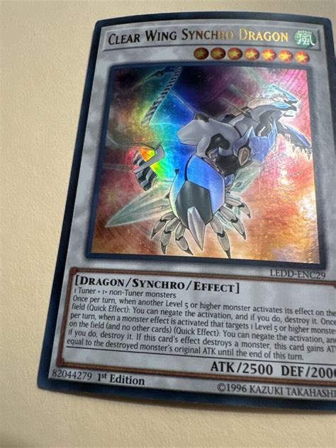 Ledd Enc Clear Wing Synchro Dragon Ultra Rare St Edition Nm Yugioh