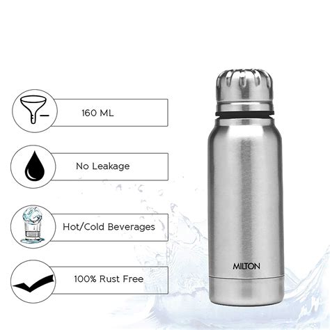 Buy Milton Thermosteel Vaccum Insulated Hot Cold Water Bottle Slender Silver Ml Jointlook