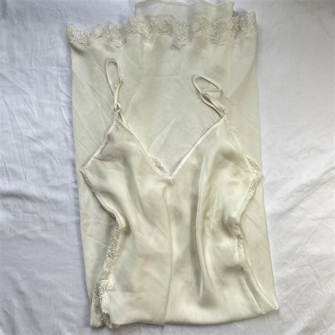 Sheer Cream Lace Lingerie Slip Dress Lingerie Depop