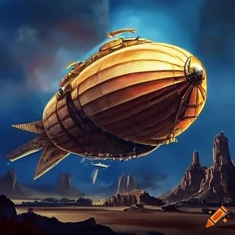 Steampunk Airship In The Sky Star Wars Concept Art By Ralph Mcquarrie