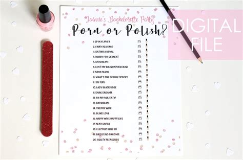 Bachelorette Party Game Porn Or Polish Bachelorette Game Lingerie Shower Game Girls Night