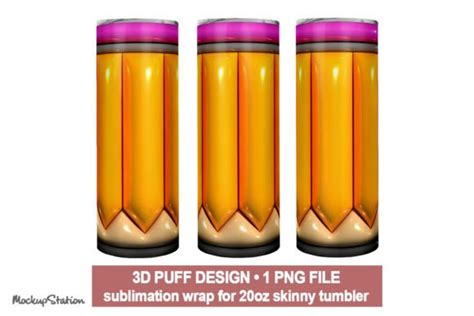 D Puff Tumbler Designs Graphics