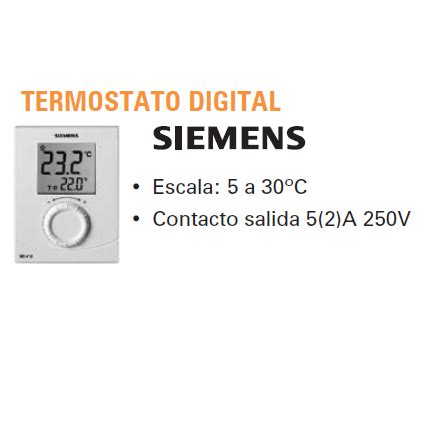 Termostato Ambiente Digital Siemens Calefacción RDH 10 Grupo Respira