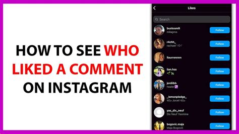 How To See Who Liked A Comment On Instagram In 2024 Youtube