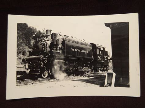 Original The Pacific Lumber Co Locomotive No37 Photo N Calif Logging