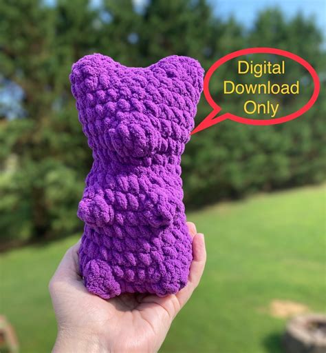 Cute No Sew Gummy Bear Crochet Pattern Advanced Beginner Etsy