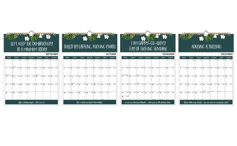 Amazon Fuck It Wall Calendar For Tired Ass Women Jan Dec Months
