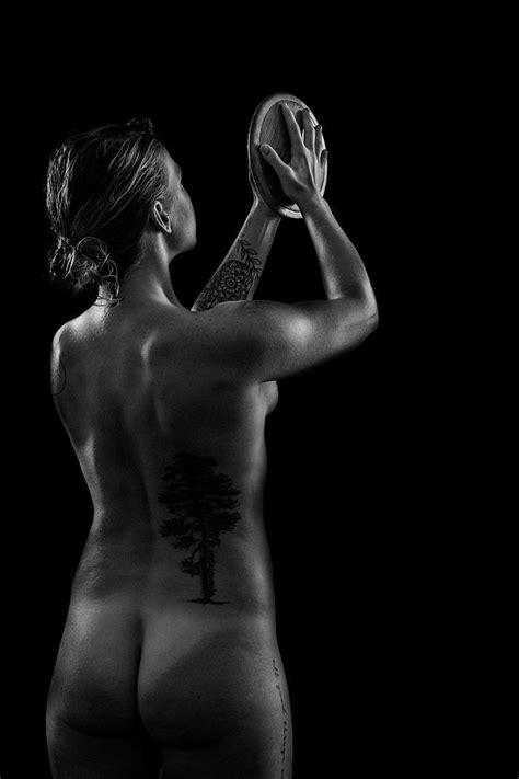 Naked Female Athlete Posing With Discus Photograph By Panoramic Images Pixels