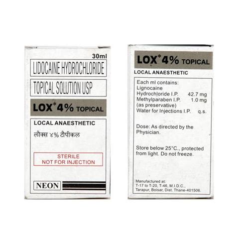 Lox 2 With Adrenaline Inj 30ml Prescription Neon Rs 24 00 Vial