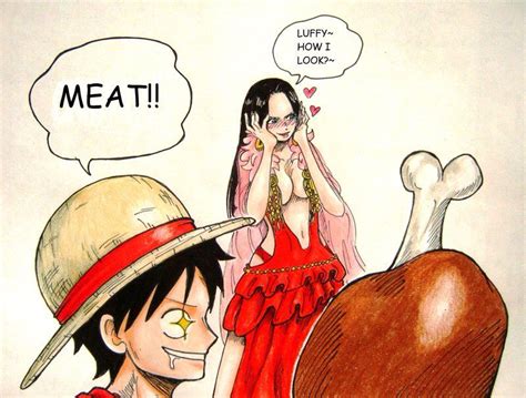 Luffy X Boa Hancock Meat Luffy Luffy And Hancock One Piece Comic