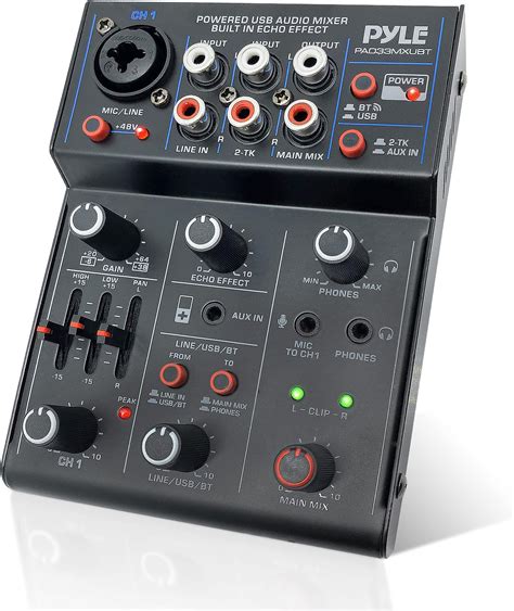 Pyle Professional Wireless Dj Audio Mixer 3 Channel