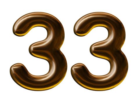 Number 33 Design In 3d Render 19552869 Png