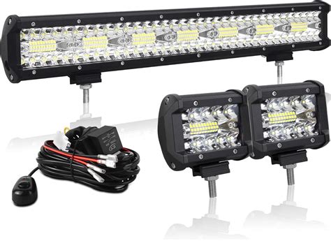 Auxtings Inch W Led Light Bar Spot Flood Beam X Inch W Spot