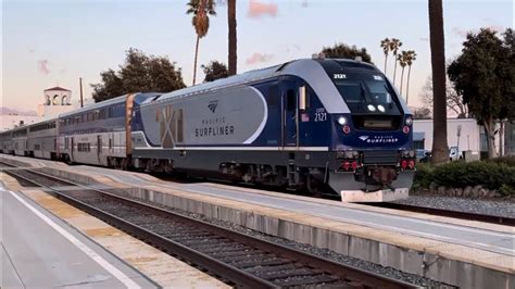 Amtrak Pacific Surfliner Trains Santa Barbara California YouTube