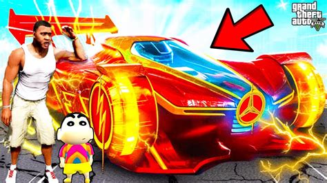 Franklin UPGRADING And TRANSFORMING Super GOD CAR In GTA 5 SHINCHAN