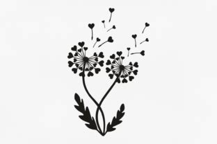 Blowing Dandelion Wild Flowers SVG Graphic By Julia S Digital Designs