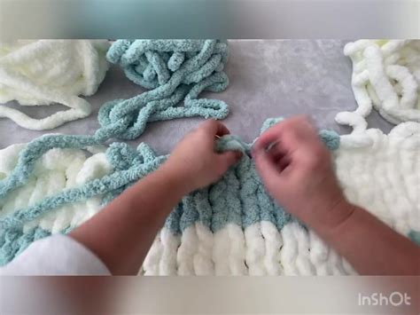 Lets Hand Knit A Checkered Blanket With Becozi Chunky Chenille Yarn