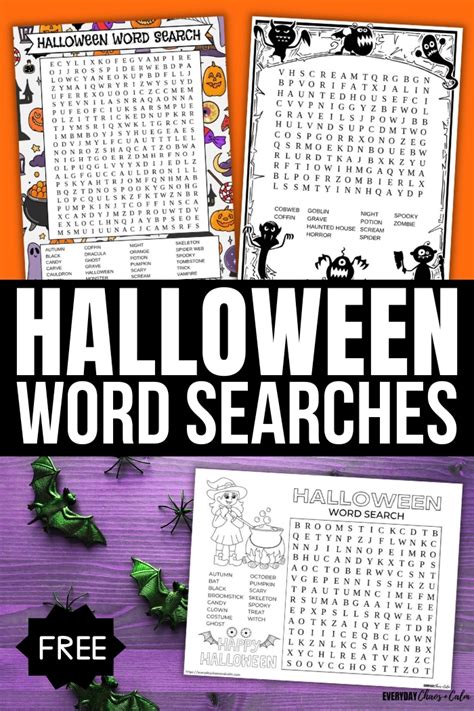 Free Printable Halloween Word Searches