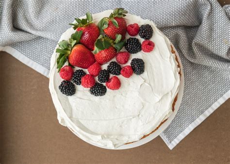 Triple Berry Naked Angel Food Cake