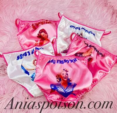 Sissy Satin Pinup Panties For Men Valentine S Humiliation Shiny String Bikini Ebay