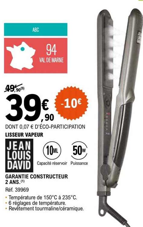 Promo Lisseur Vapeur Jean Louis David Chez E Leclerc Icatalogue Fr