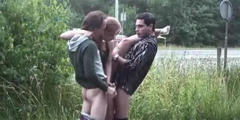 PUBLICBANGING Public Public Sex Threesome By A Highway Tnaflix