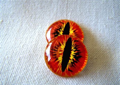 Cabochon Glass Eyes 18mm Cabochons Reptile Eyes Etsy