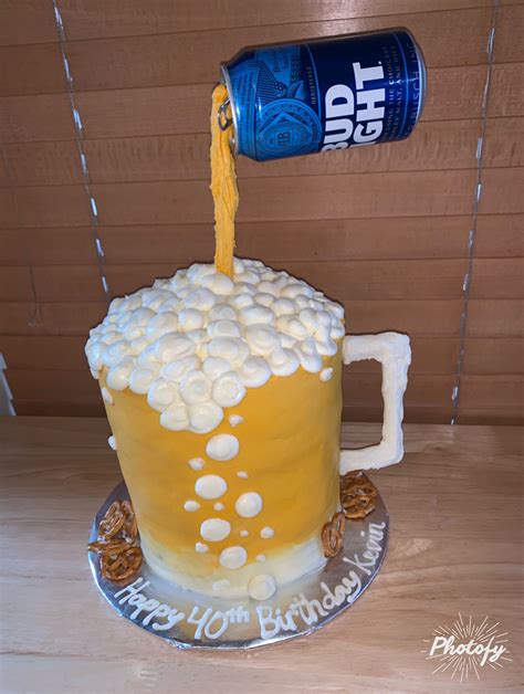 A Gravity Beer Cake A 6 Layer Chocolate Cake With Buttercream Icing Beer Cake Beer Themed