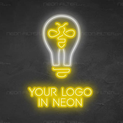 custom neon logo led neon sign  vibrant colours bee