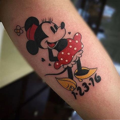 Minnie Mouse Tattoo By Stephen Sanchez Mickey Mouse Tattoos Mouse