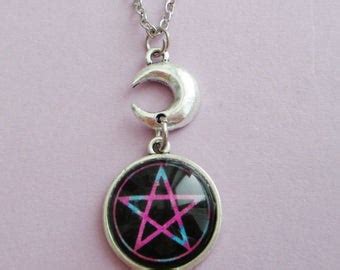 Pastel Goth Pentagram Necklace Gothic Jewelry By Ofstarsandwine