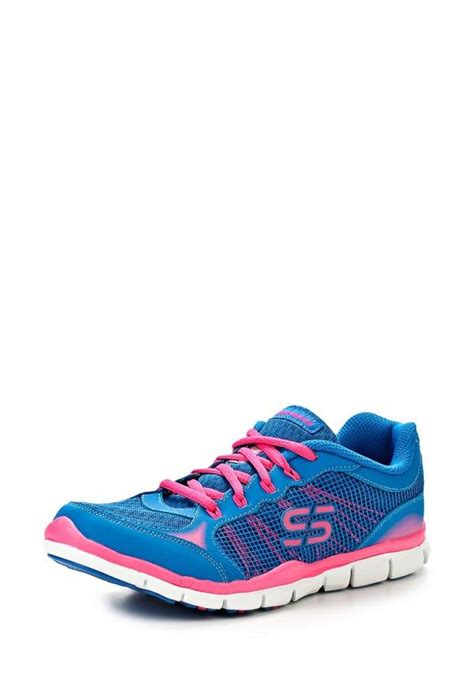 Кроссовки Skechers / Скетчерс женские. Цвет: голубой. Материал ...