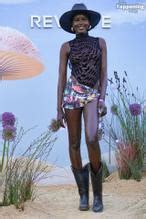 Adut Akech Flaunts Her Nude Tits Legs At Revolve Festival At Coachella Aznude