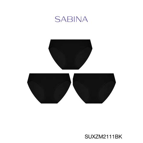 Sabina กางเกงชนใน Set 3 ชน ทรง Bikini รน Panty Zone รหส SUXZM2111BK สดำ Shopee
