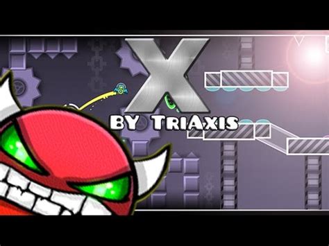 X By TriAxis Demon 100 All Coins Geometry Dash 2 0 YouTube