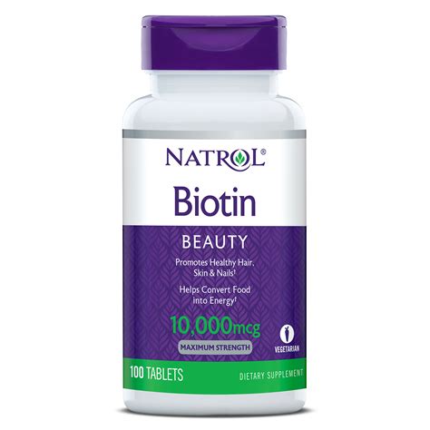 Trendy | Natrol Biotin Maximum Strength, Beauty, 10,000 mcg, Tablets, 100ct
