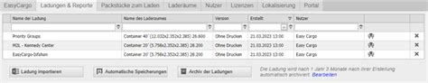Automatische Archivierung Von Ladungen Easycargo