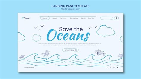 Save The Oceans Flyer Template Free Psd File