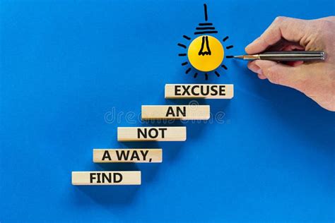 Find A Way Not Excuse Symbol Concept Words Find A Way Not An Excuse On