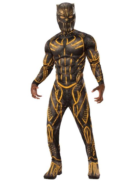 Gloriously charming Marvel: Black Panther Movie Mens Deluxe Erik Killmonger Battle Suit Costume ...