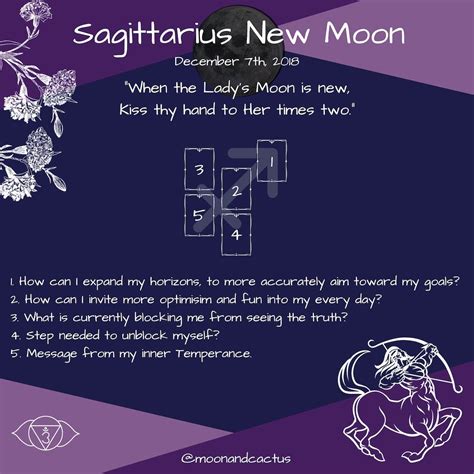 New Moon In Sagittarius Tarot Spread Tarot Spreads Tarot Reading