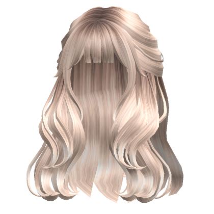 Wavy Half Up Hair Platinum Blonde Roblox