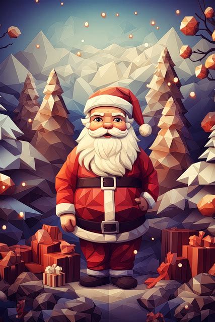 Ai 생성 산타 클로스 저 폴리 Pixabay의 무료 이미지 Pixabay