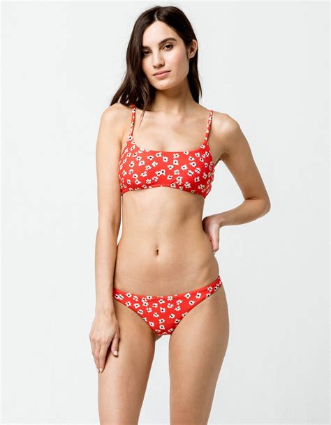 Billabong Come Back Super Cheeky Bikini Bottoms Red Combo Tillys