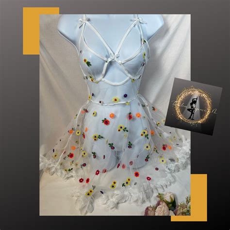 Romantic See Through Mesh Babydoll Lingerie Valentines Day Gifts For Her Etsy