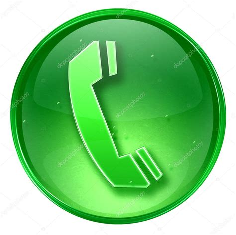 Phone Icon Green Isolated On White Background — Stock Photo © Zeffss