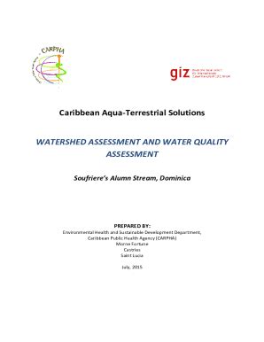 Fillable Online Watershed Assessment And Water Quality Assessment Fax