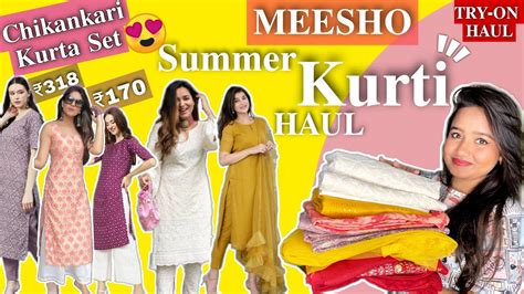 Meesho Kurti Haul Rs 170 Huge Meesho Suit Set Haul Starting Rs 170