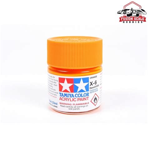 Tamiya Acrylic X 6 Orange 23ml Bottle Fusion Scale Hobbies